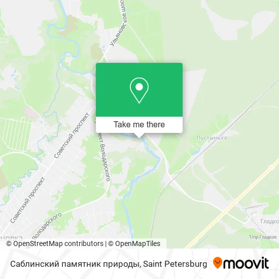 Саблинский памятник природы map