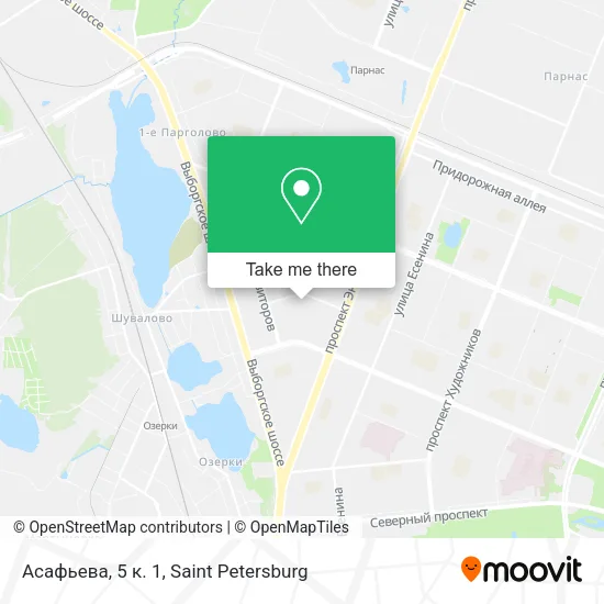 Асафьева, 5 к. 1 map