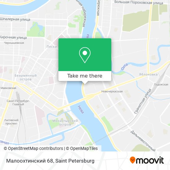 Малоохтинский 68 map