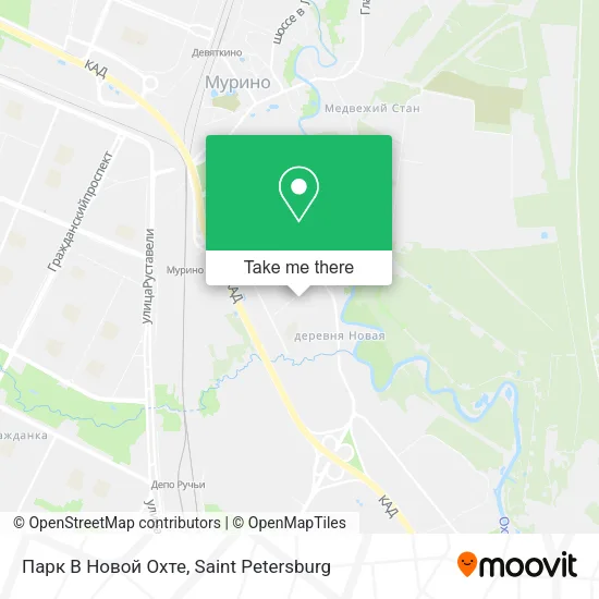 Парк В Новой Охте map