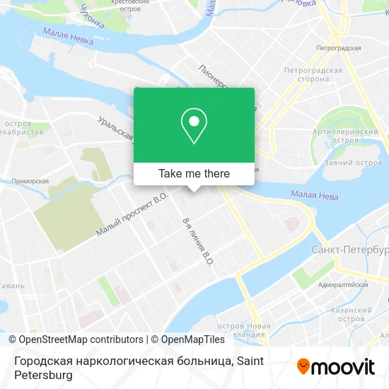 Городская наркологическая больница map