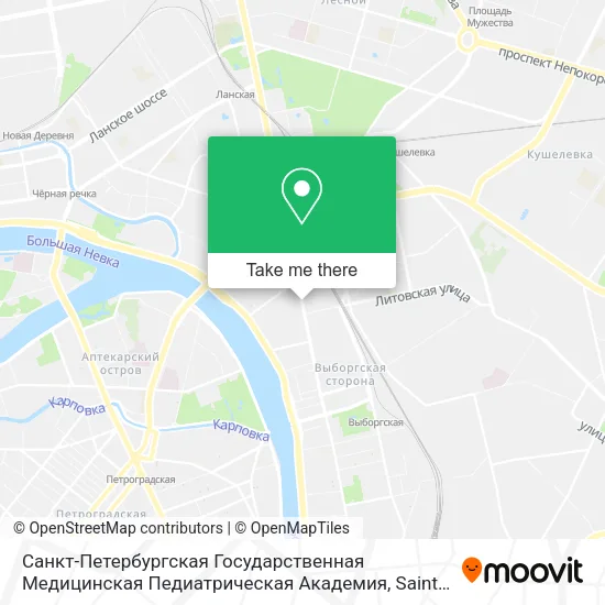 Санкт-Петербургская Государственная Медицинская Педиатрическая Академия map