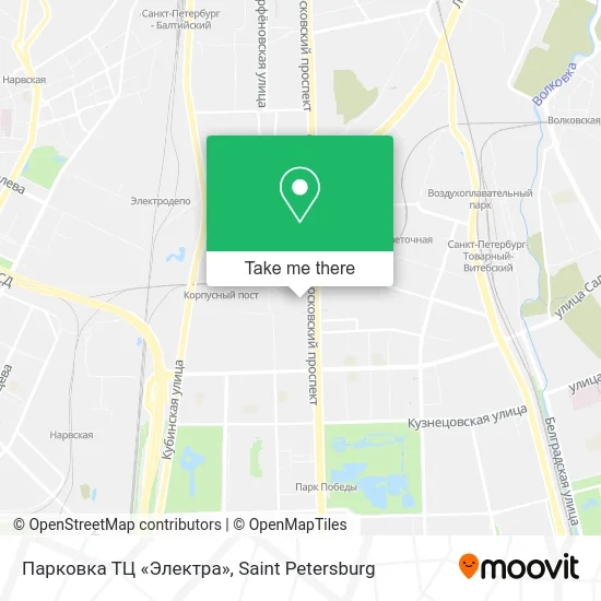 Парковка ТЦ «Электра» map
