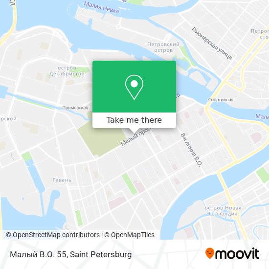 Малый В.О. 55 map