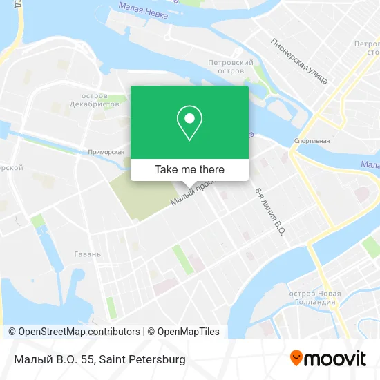 Малый В.О. 55 map