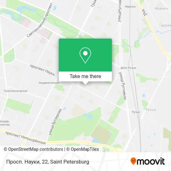 Просп. Науки, 22 map