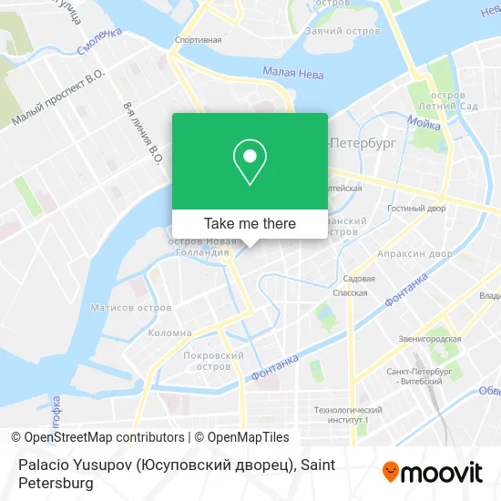 Palacio Yusupov (Юсуповский дворец) map