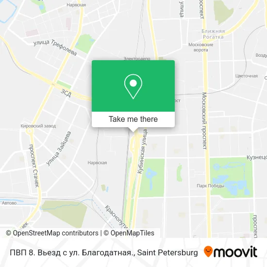 ПВП 8. Вьезд с ул. Благодатная. map