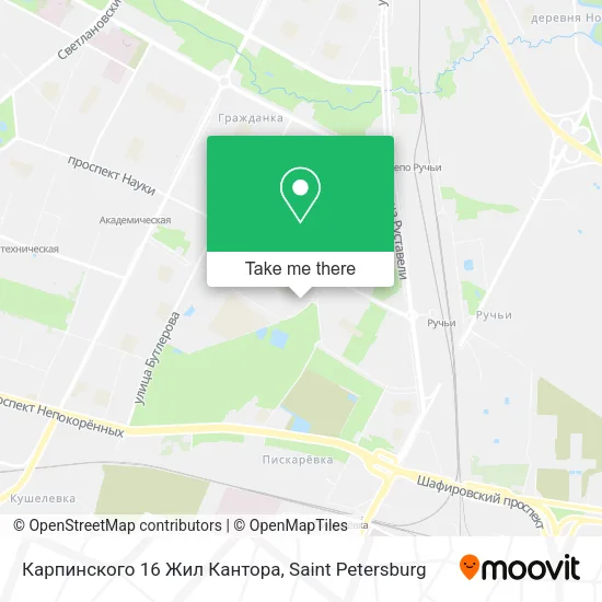 Карпинского 16 Жил Кантора map