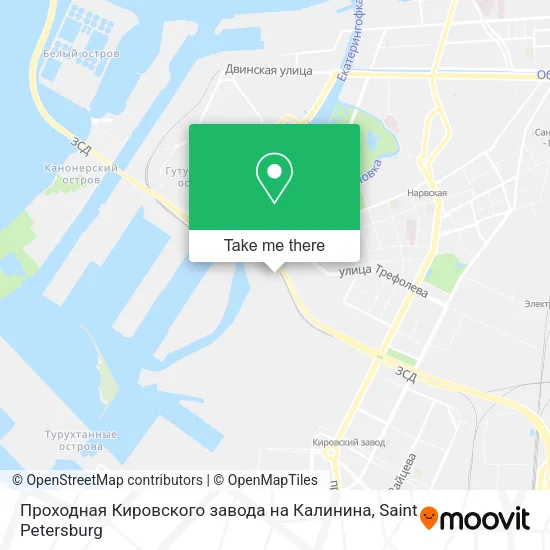 Проходная Кировского завода на Калинина map