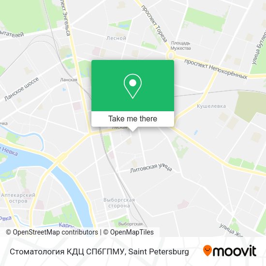 Стоматология КДЦ СПбГПМУ map