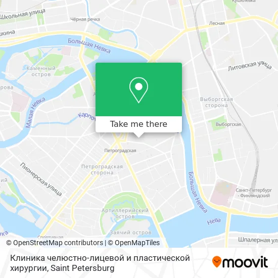 Клиника челюстно-лицевой и пластической хирургии map