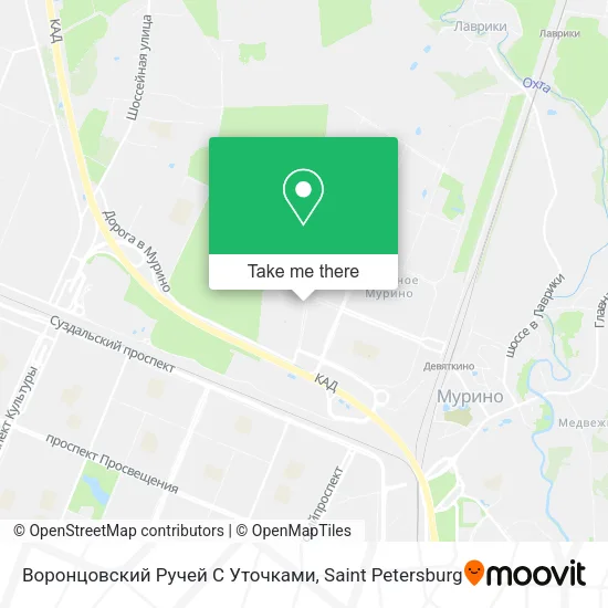 Воронцовский Ручей С Уточками map