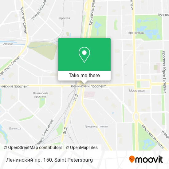 Ленинский пр. 150 map
