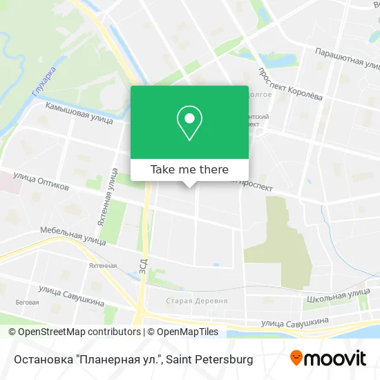 Остановка "Планерная ул." map