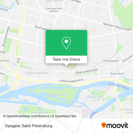 Оредеж map