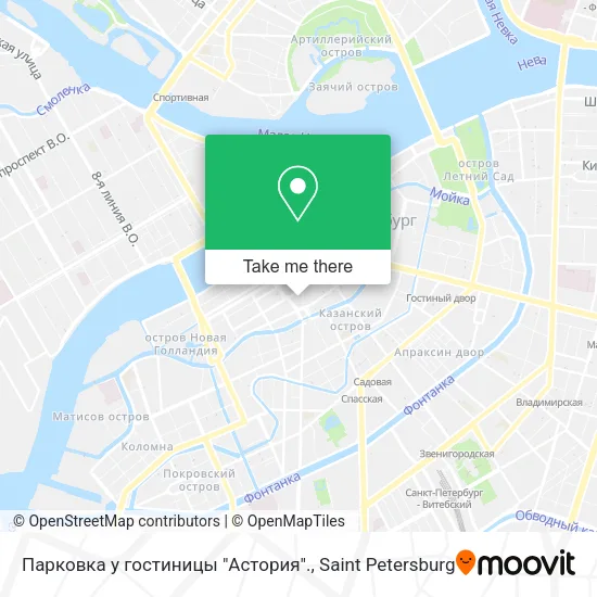 Парковка у гостиницы "Астория". map