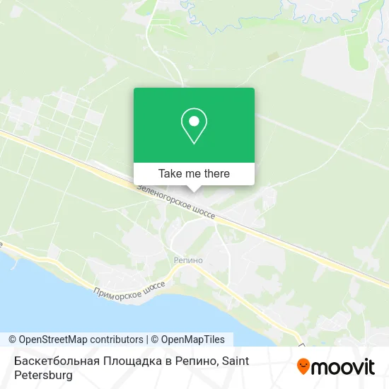 Баскетбольная Площадка в Репино map