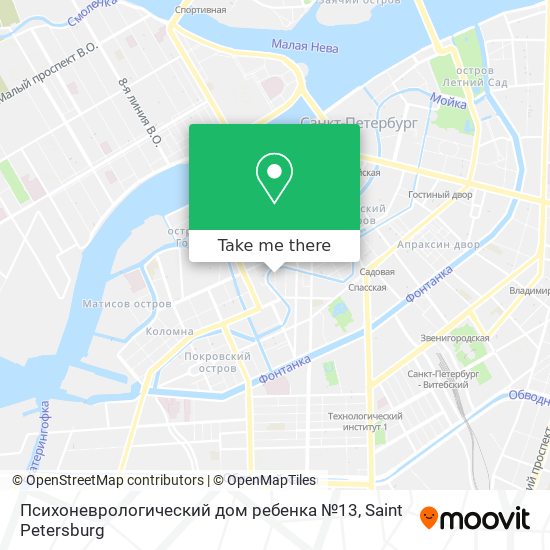 Психоневрологический дом ребенка №13 map