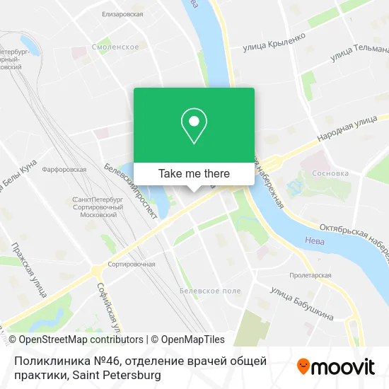 Поликлиника №46, отделение врачей общей практики map