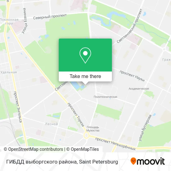 ГИБДД выборгского района map