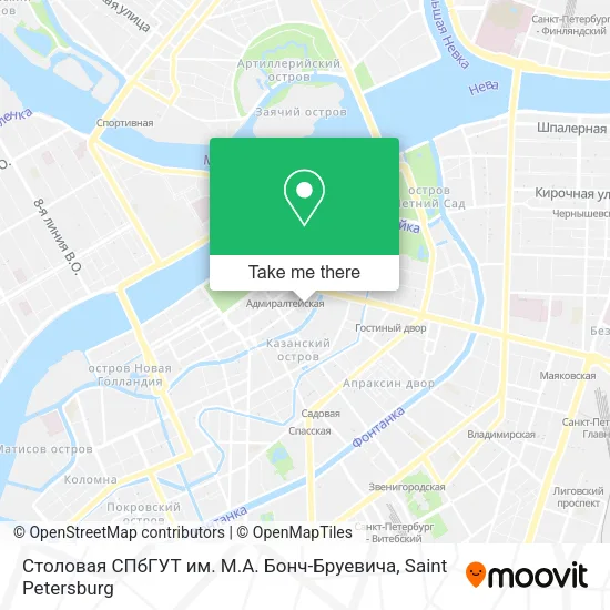 Столовая СПбГУТ им. М.А. Бонч-Бруевича map