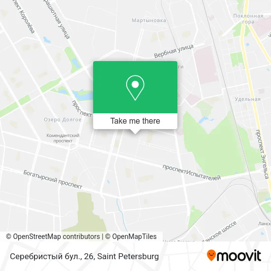 Серебристый бул., 26 map