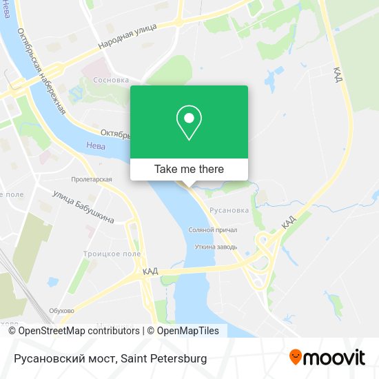 Русановский мост map