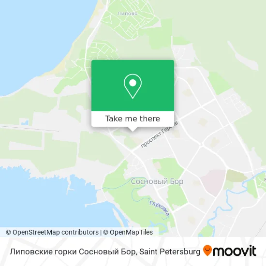 Липовские горки Сосновый Бор map