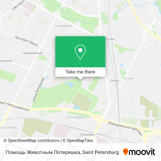 Помощь Животным Потеряшка map