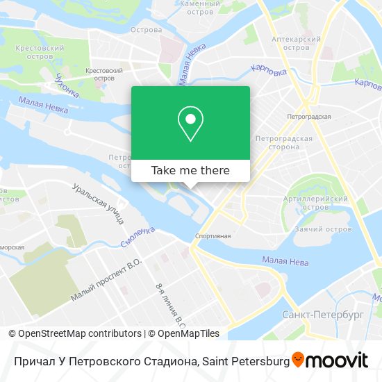 Причал У Петровского Стадиона map