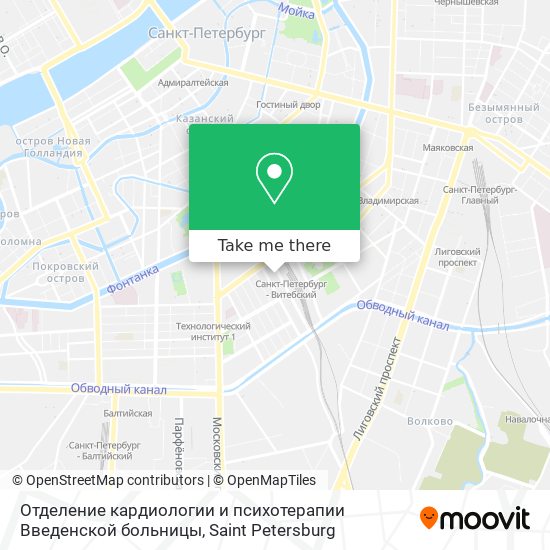 Отделение кардиологии и психотерапии Введенской больницы map
