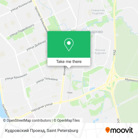 Кудровский Проезд map
