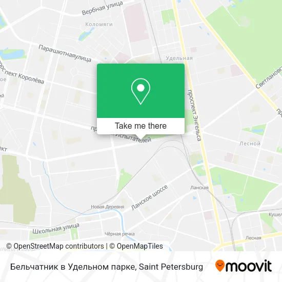 Бельчатник в Удельном парке map