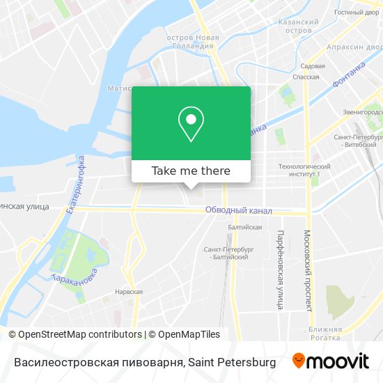 Василеостровская пивоварня map