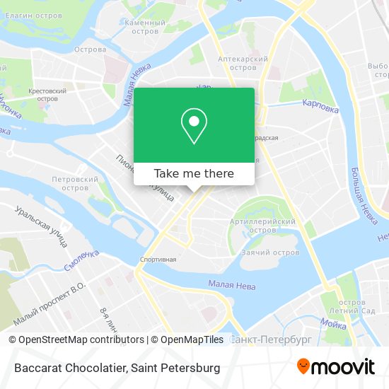 Baccarat Chocolatier map