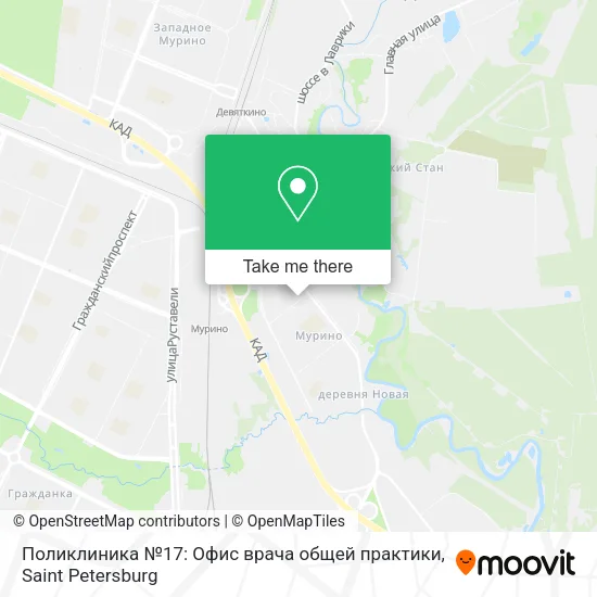 Поликлиника №17: Офис врача общей практики map