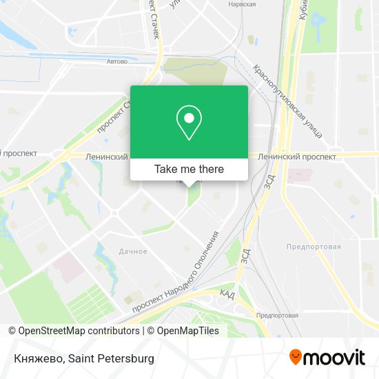 Княжево map