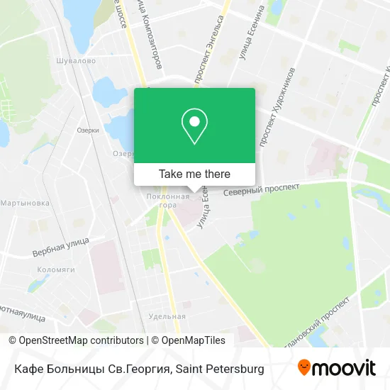 Кафе Больницы Св.Георгия map