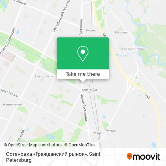 Остановка «Гражданский рынок» map