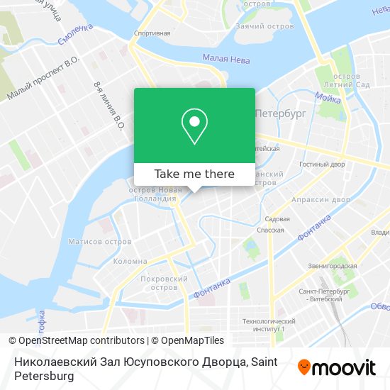 Николаевский Зал Юсуповского Дворца map