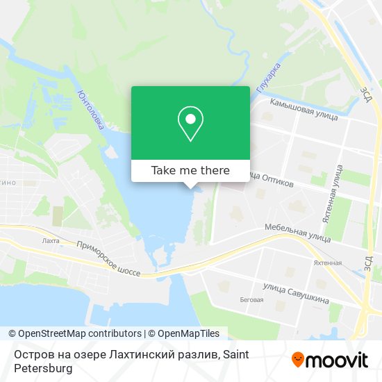 Остров на озере Лахтинский разлив map
