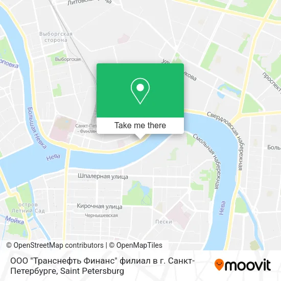 ООО "Транснефть Финанс" филиал в г. Санкт-Петербурге map