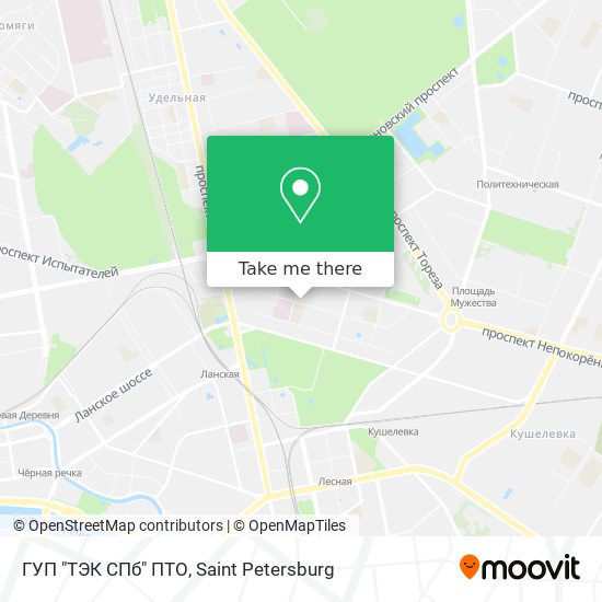 ГУП "ТЭК СПб" ПТО map