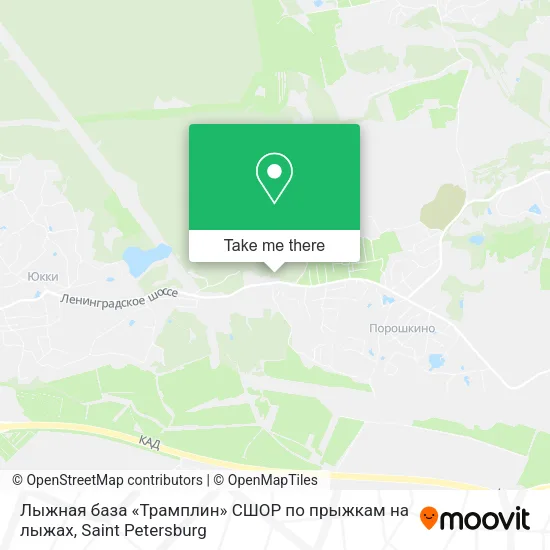 Лыжная база «Трамплин» СШОР по прыжкам на лыжах map