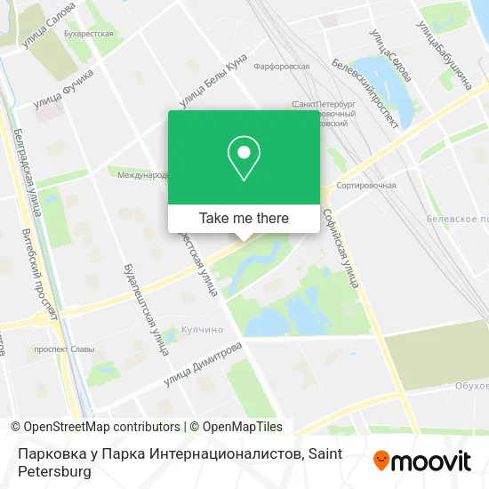 Парковка у Парка Интернационалистов map