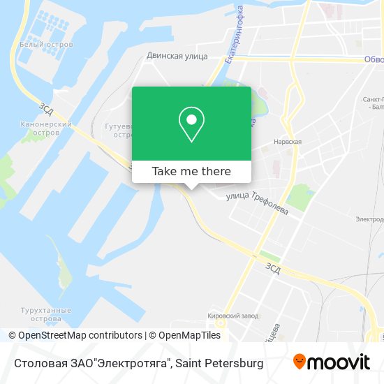 Столовая ЗАО"Электротяга" map