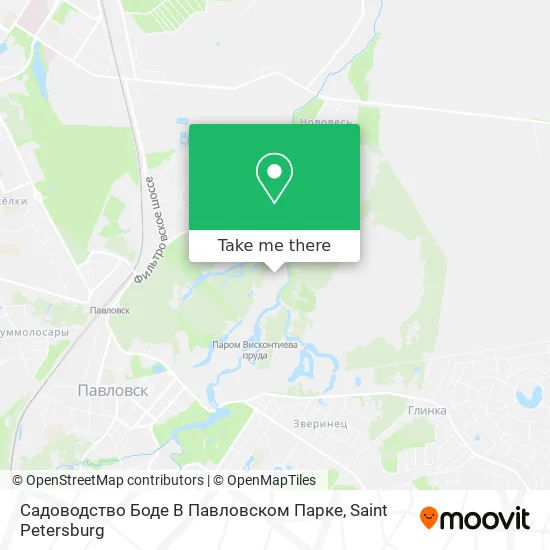 Садоводство Боде В Павловском Парке map