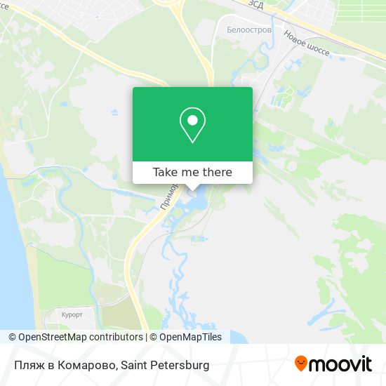 Пляж в Комарово map