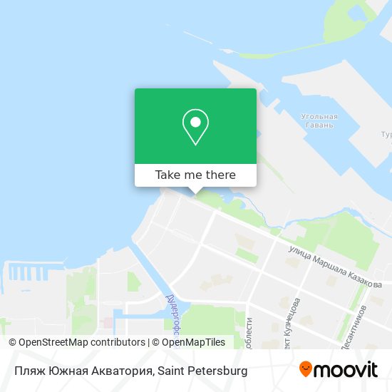 Пляж Южная Акватория map